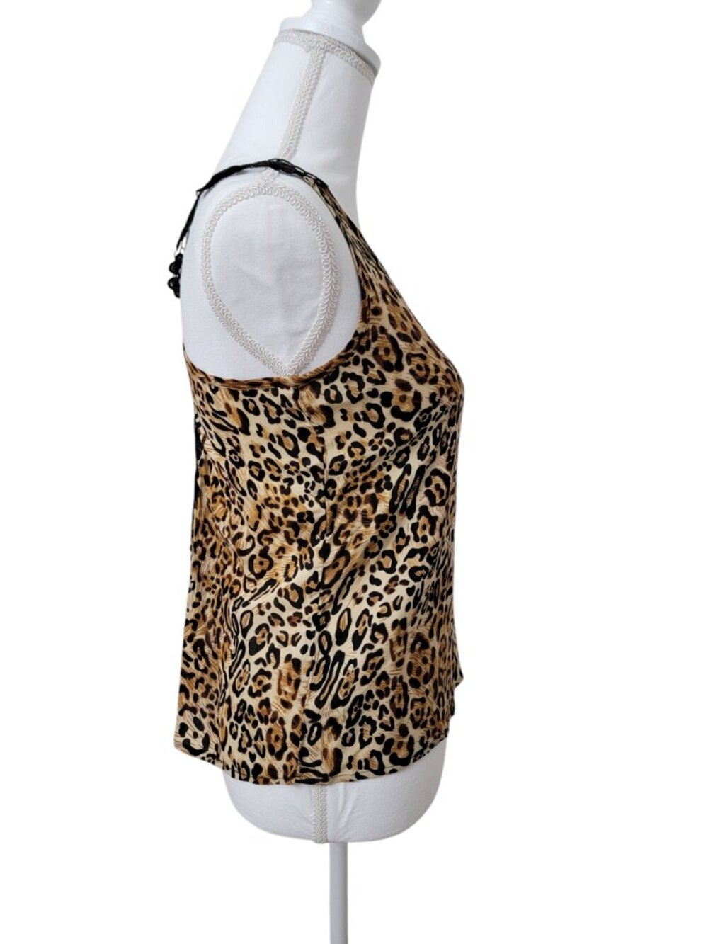 The Hanger Size M Leopard Print Tank Top with Lace Back Straps, NEW with Tag - Picture 5 of 12